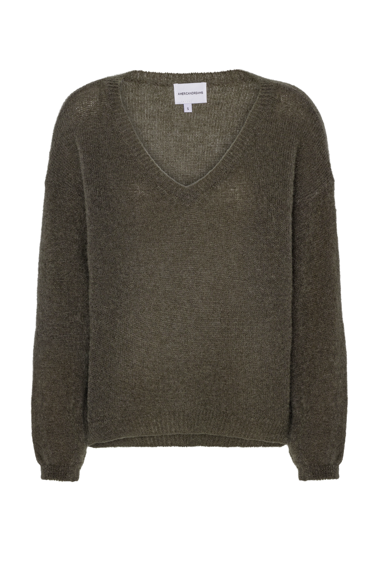 Silja V Neck Knit Dark Taupe