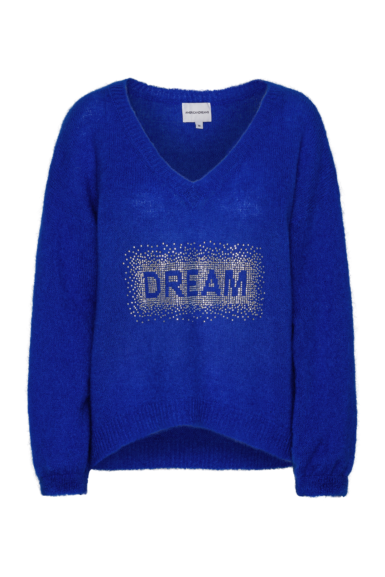 Silja V Neck Crystal Pullover Electric Blue