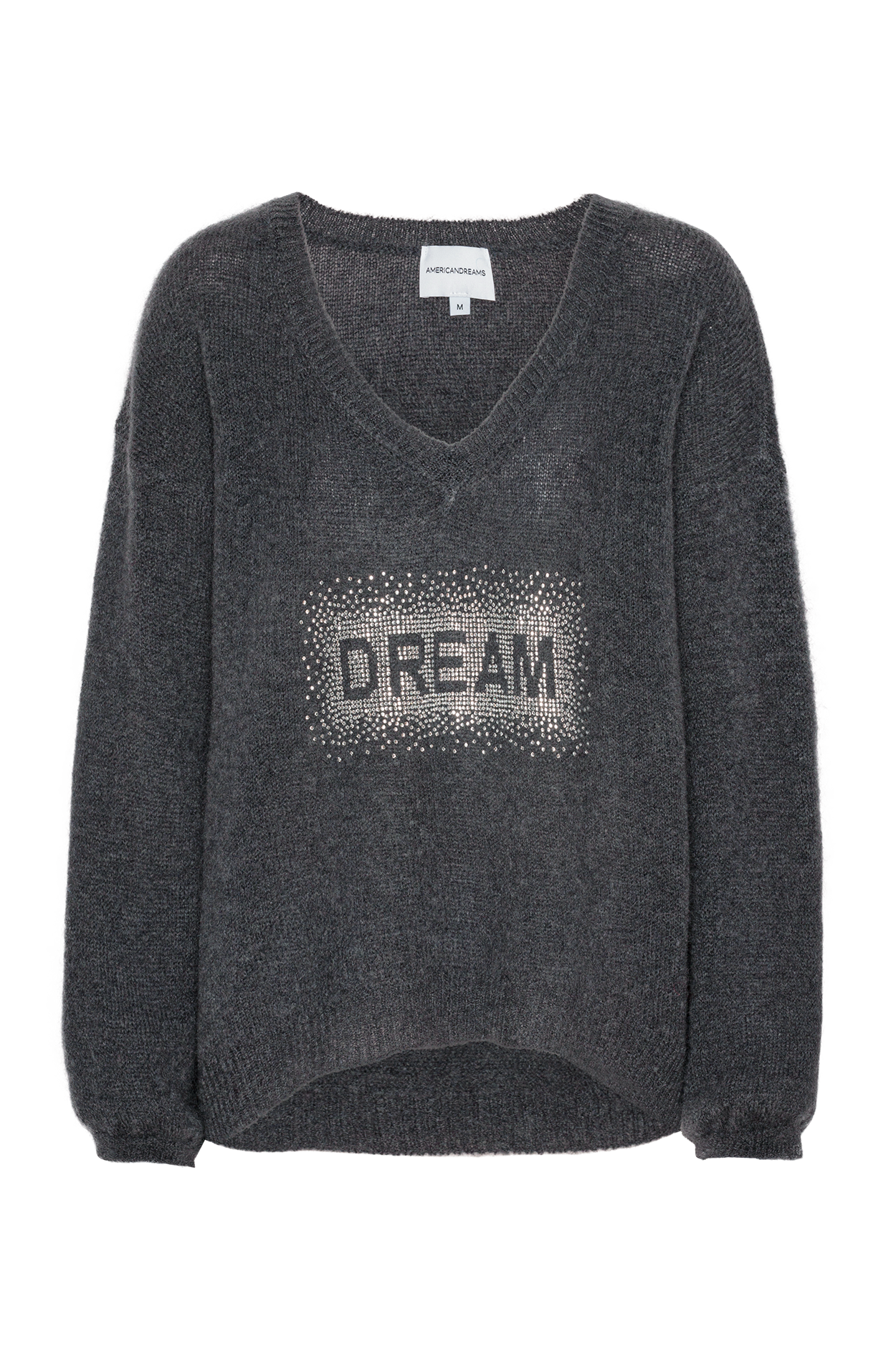 Silja V Neck Crystal Pullover Graphite
