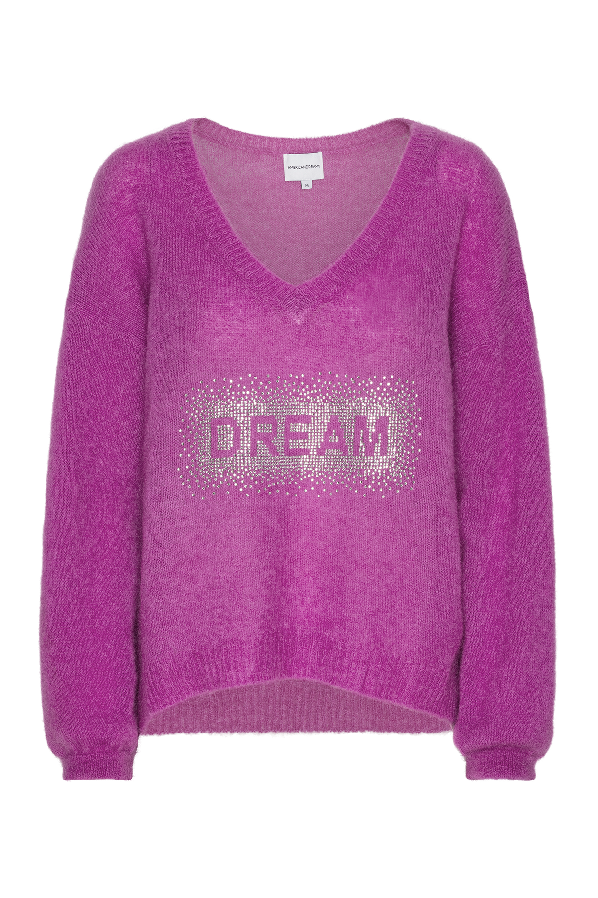 Silja V Neck Crystal Pullover Pearly Purple