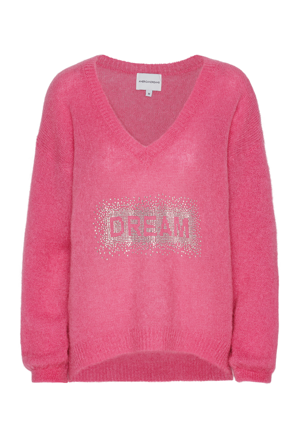 Silja V Neck Crystal Pullover Pink