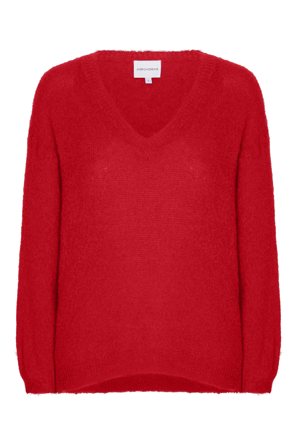 Silja V Neck Knit Lipstick Red