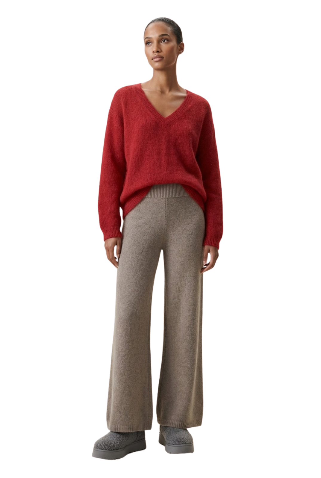 Silja V Neck Knit Cerise