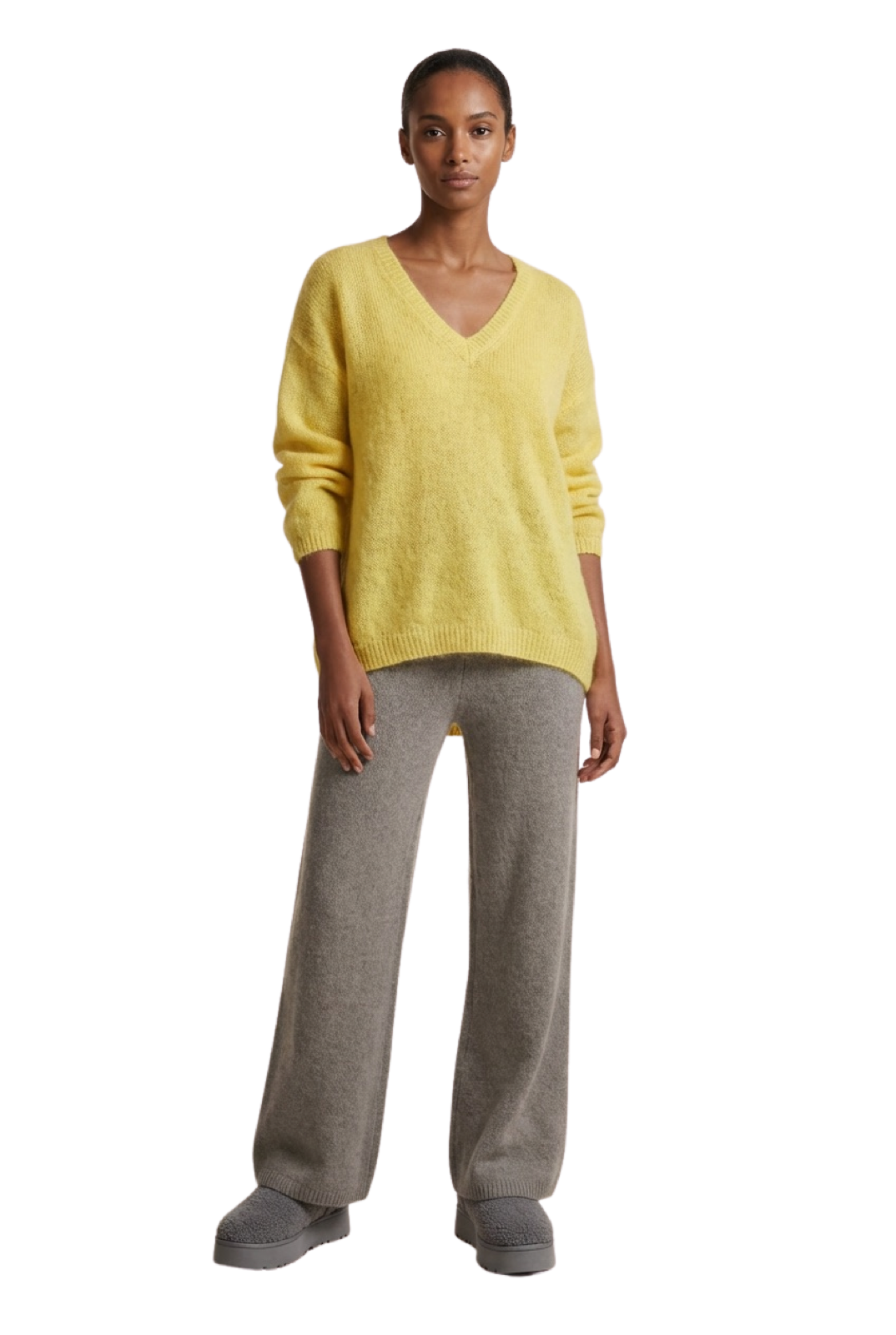 Silja V Neck Knit Light Yellow