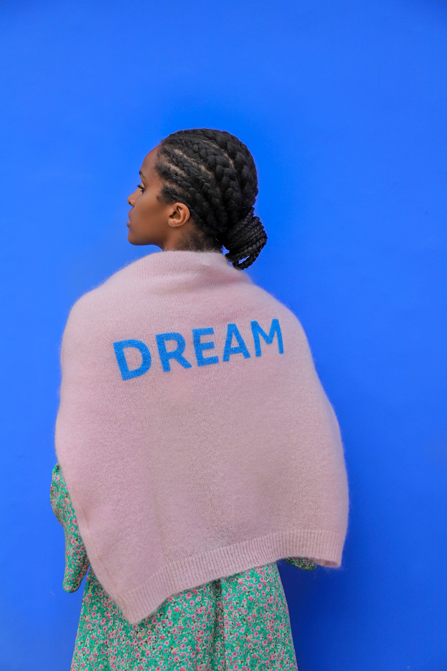 Silja Back Letters Light Pink W/ Blue Letters (DREAM)