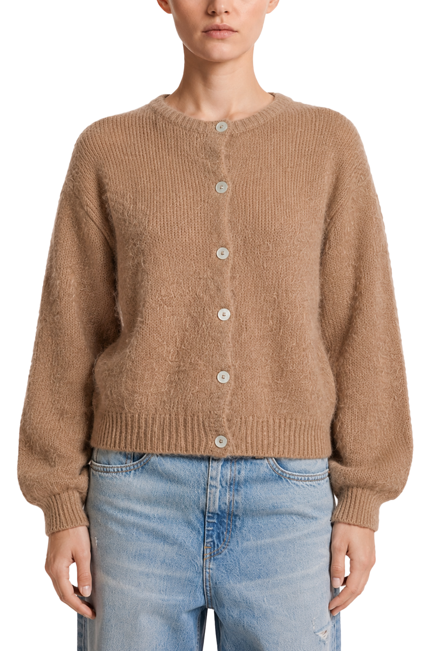 Susan Alpaca Cardigan Medium Brown