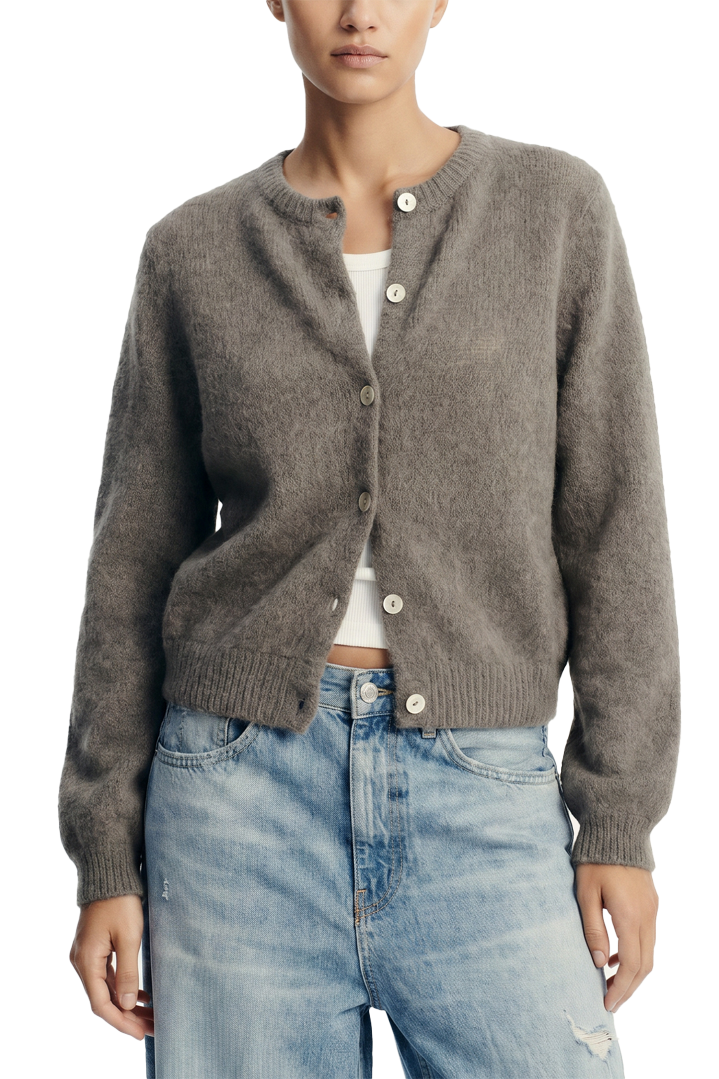 Susan Alpaca Cardigan Light Taupe