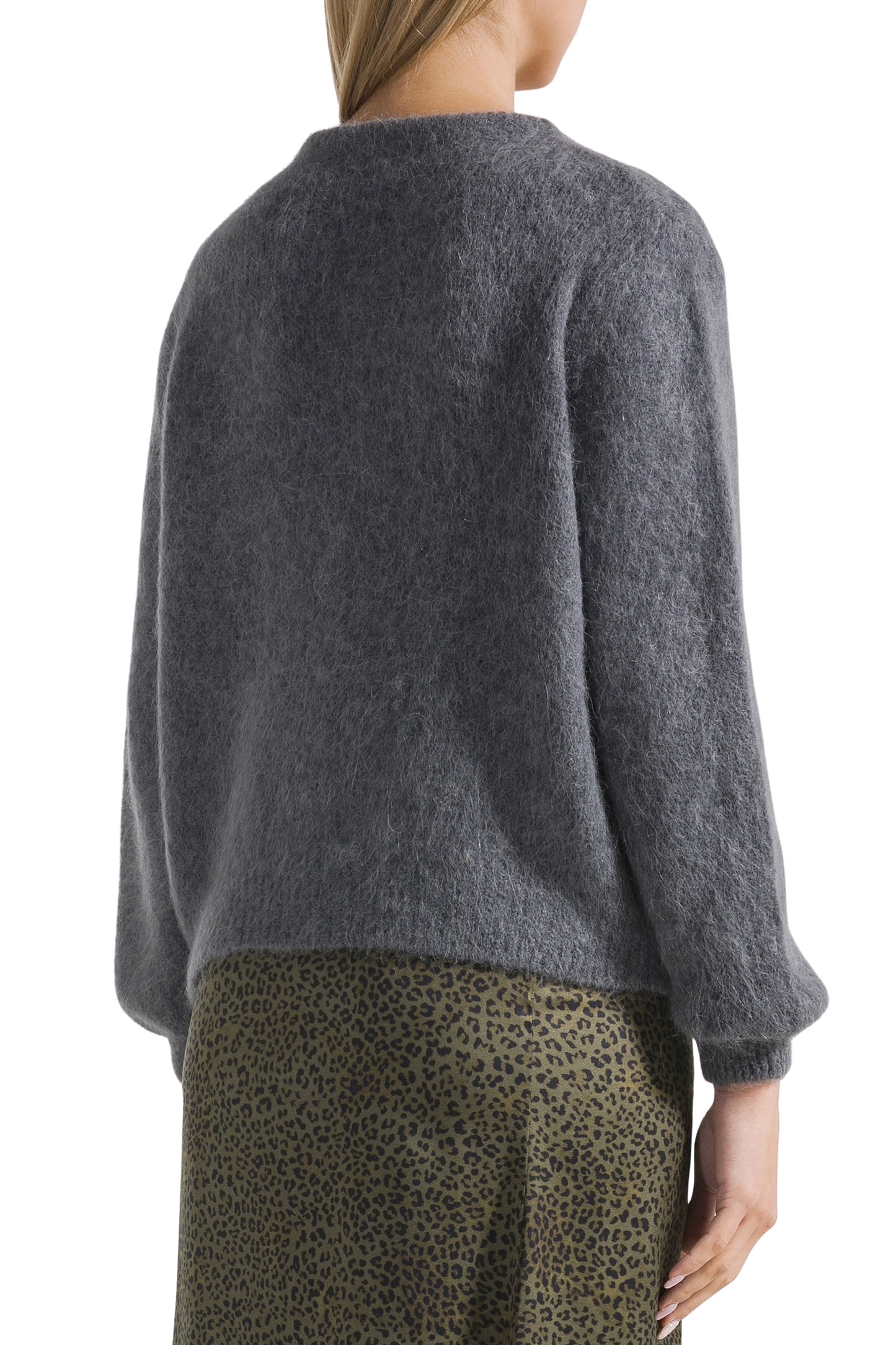 Susan Alpaca Cardigan Anthracite Grey