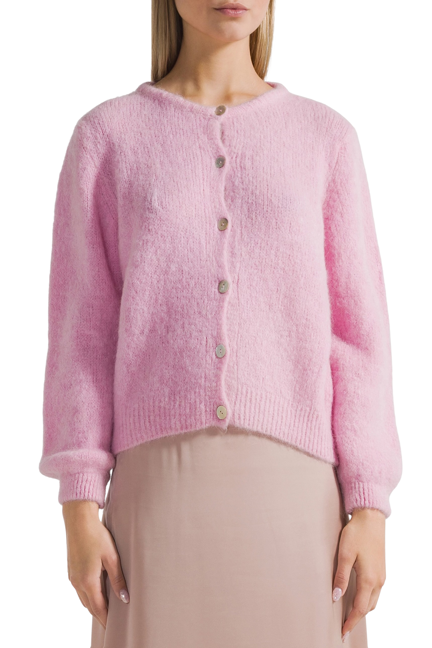 Susan Alpaca Cardigan Soft Berry