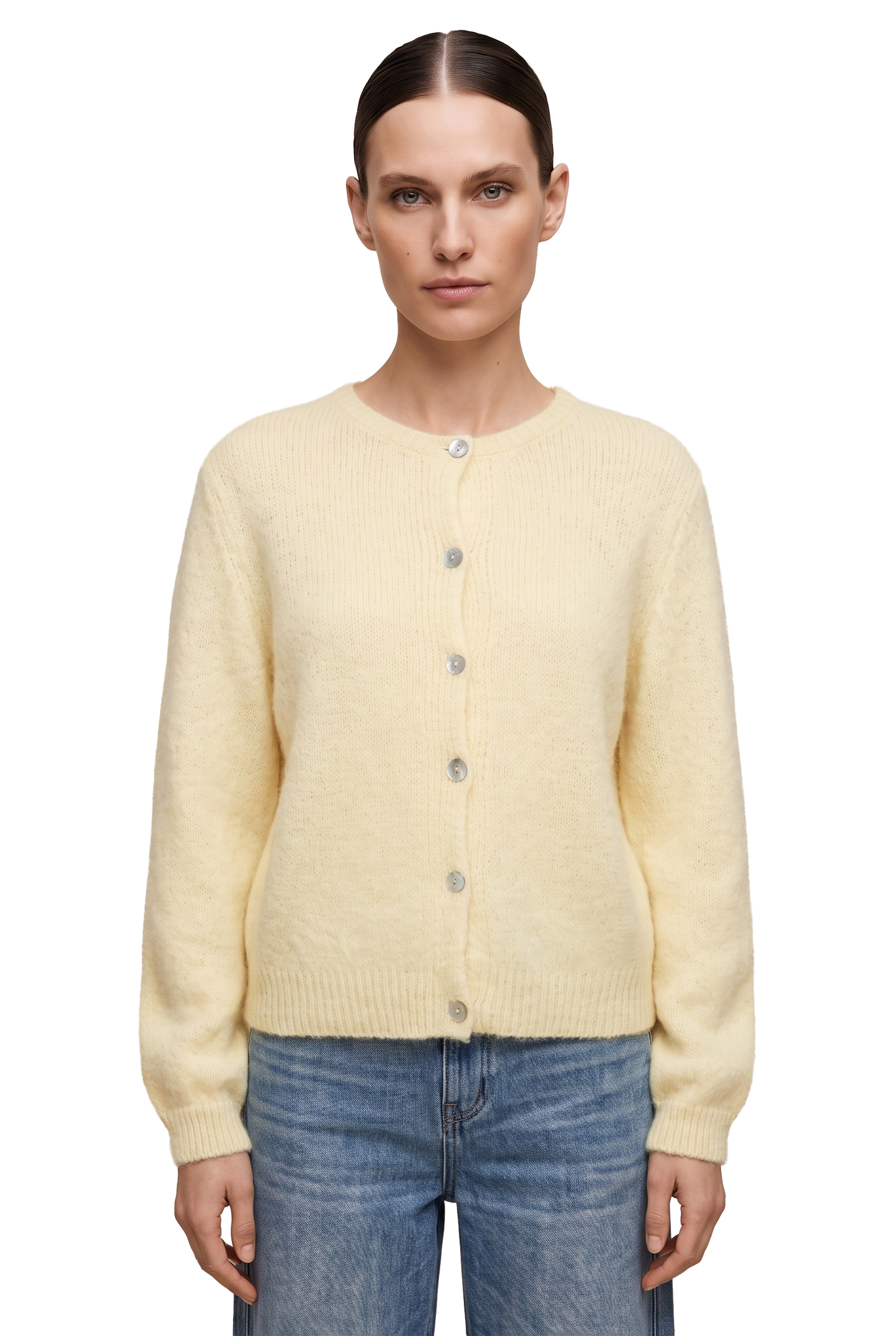 Susan Alpaca Cardigan Light Yellow