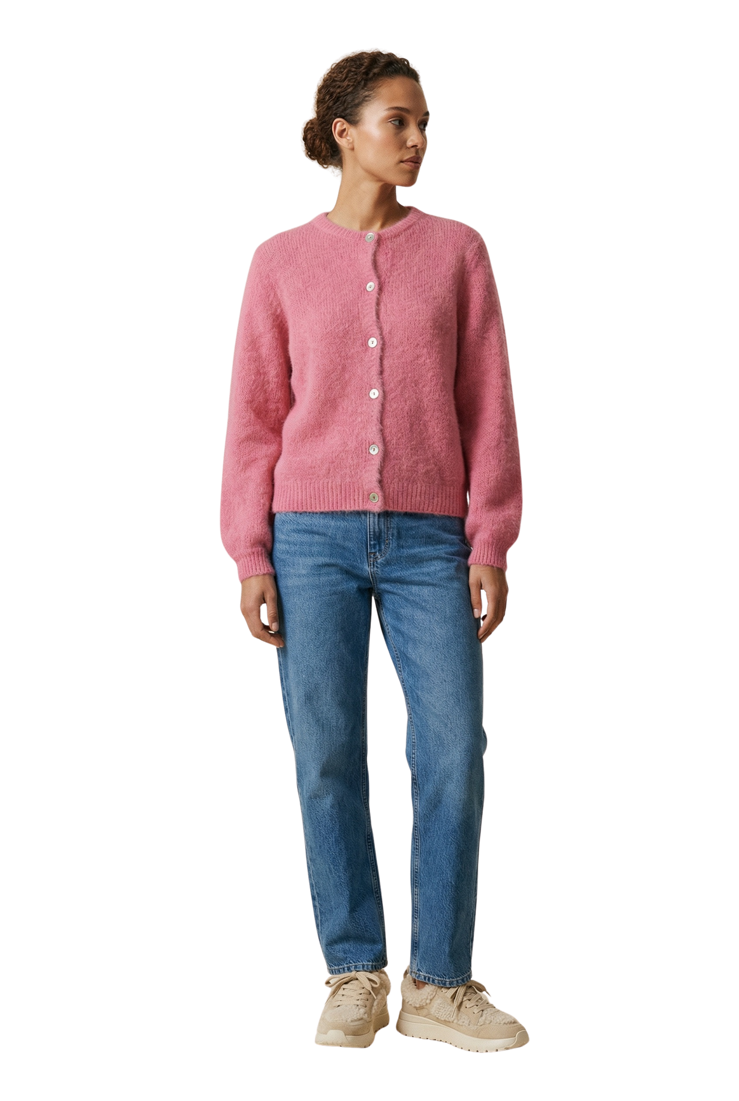 Susan Alpaca Cardigan Pink