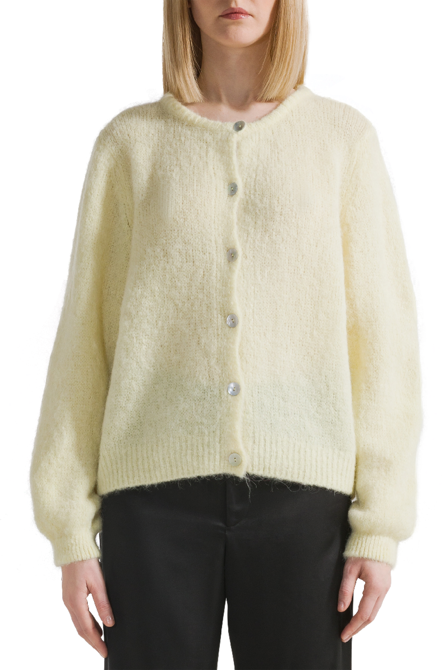 Susan Alpaca Cardigan Light Yellow