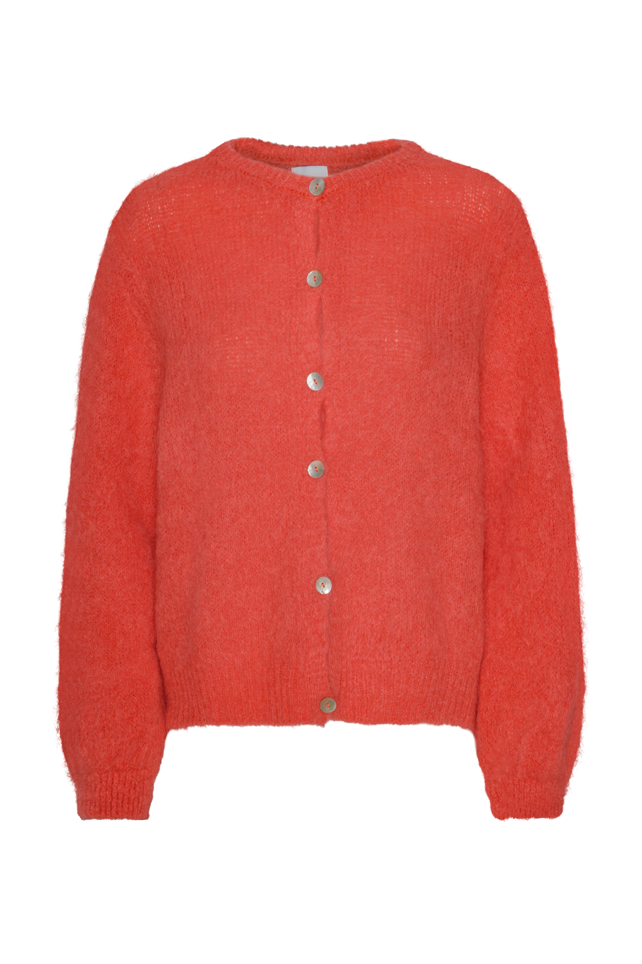 Susan Alpaca Cardigan Coral Red