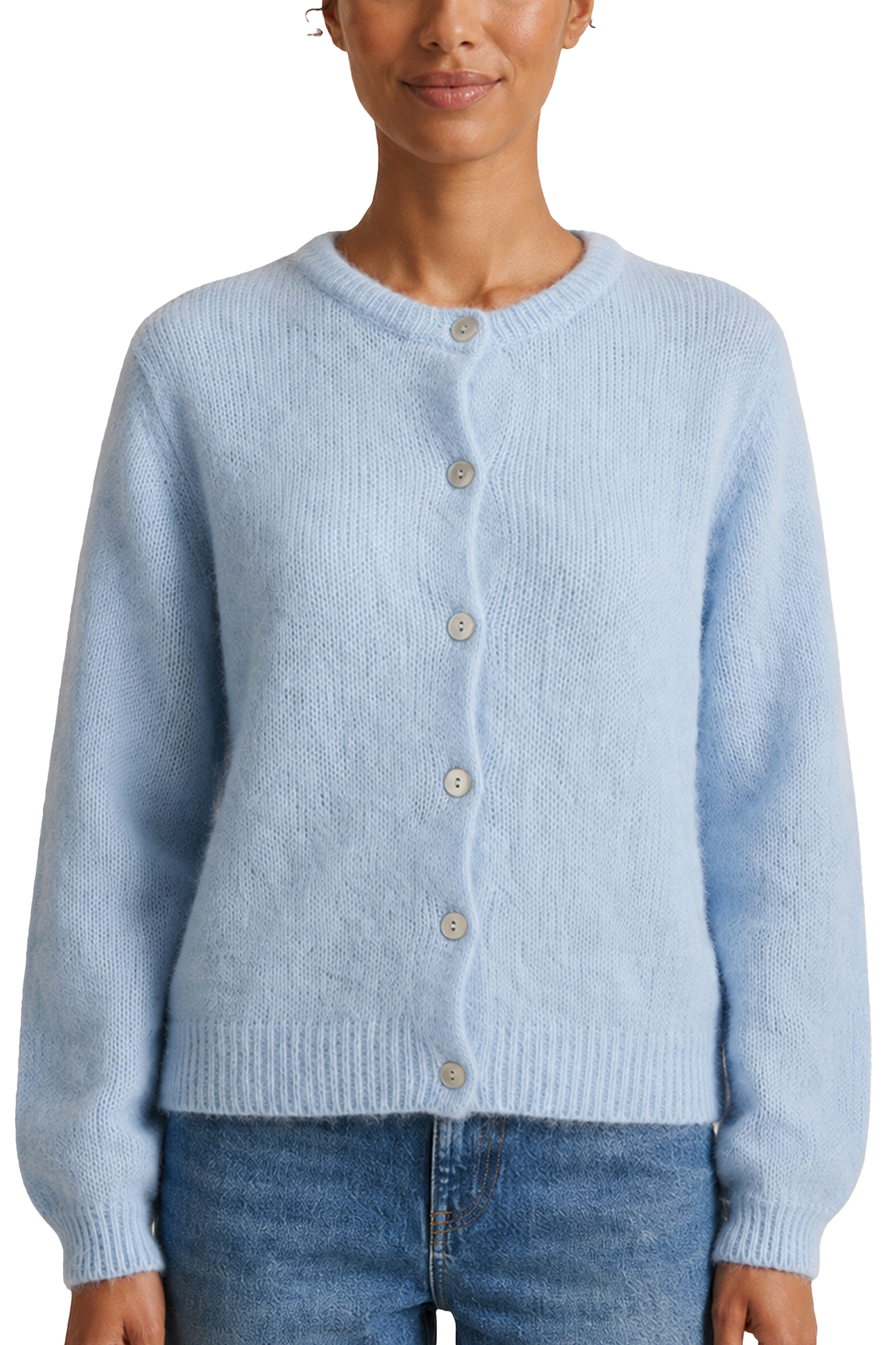 Susan Alpaca Cardigan Light Blue