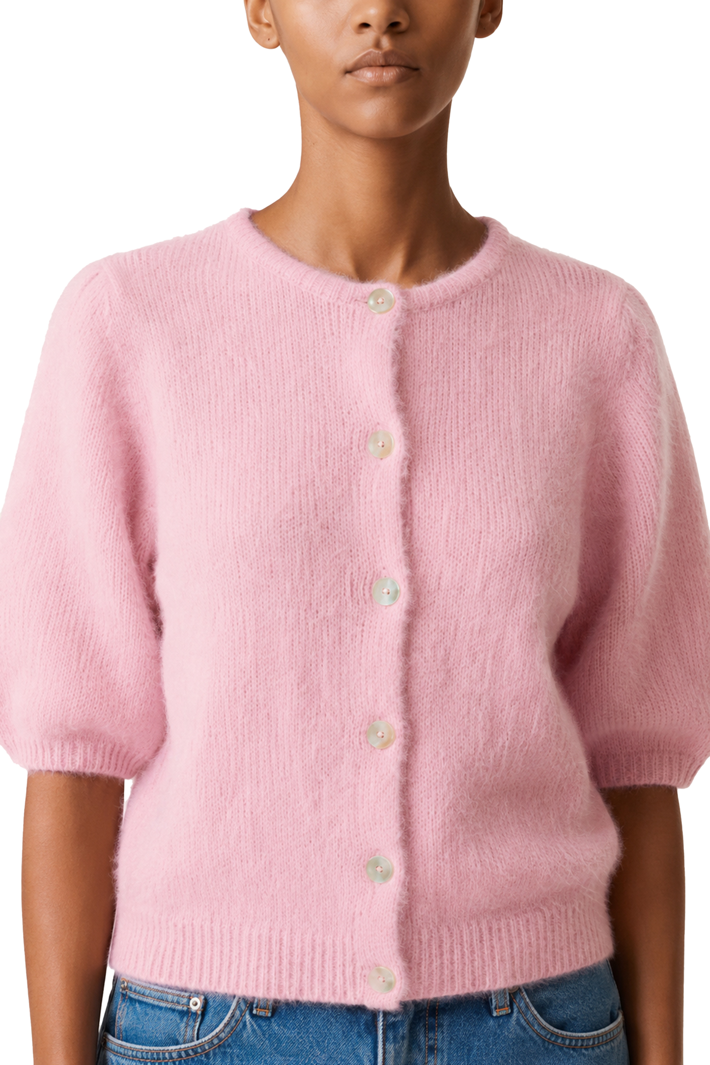 Susan Short Sleeve Cardigan Soft Berry