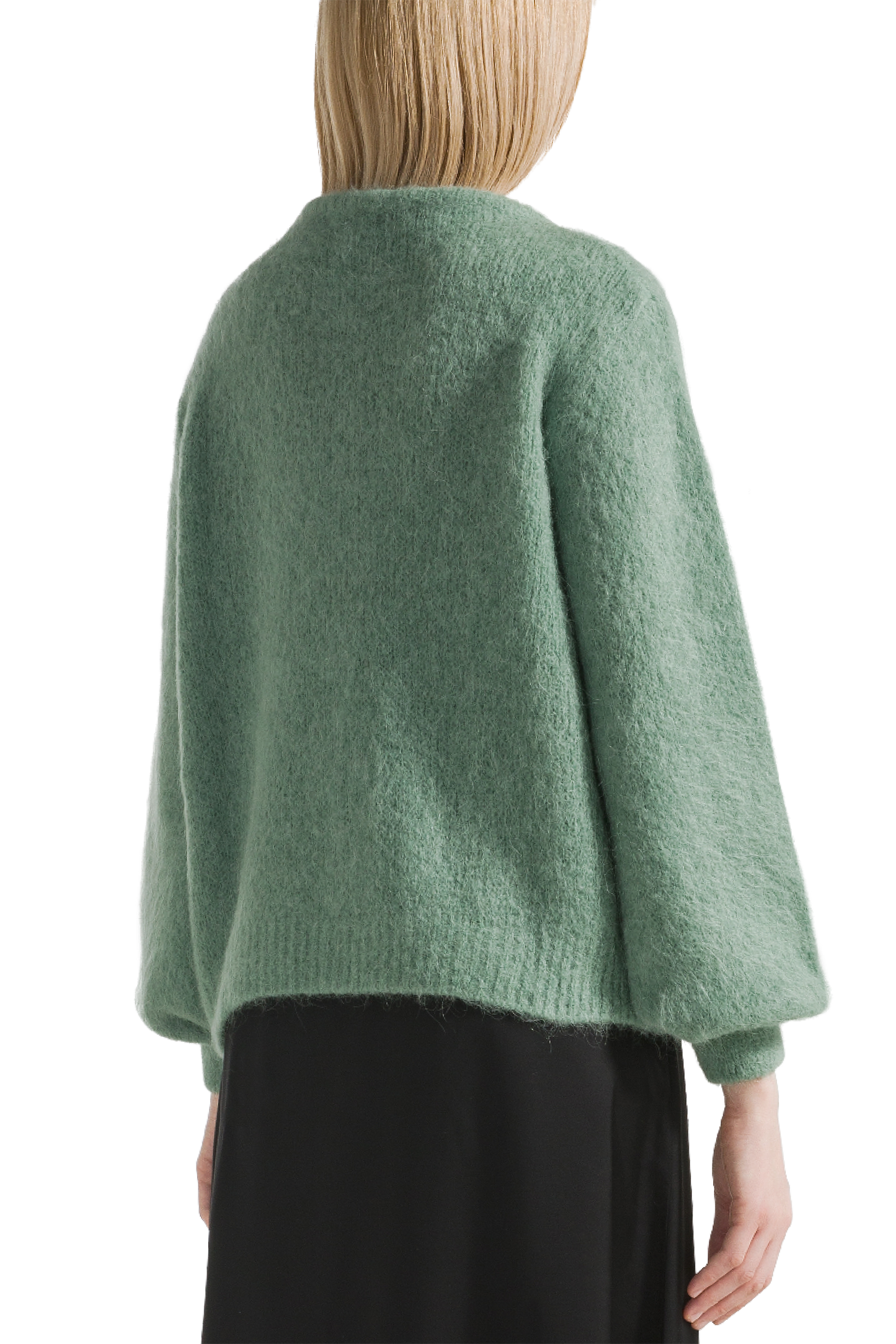 Susan Alpaca Cardigan Dusty Green