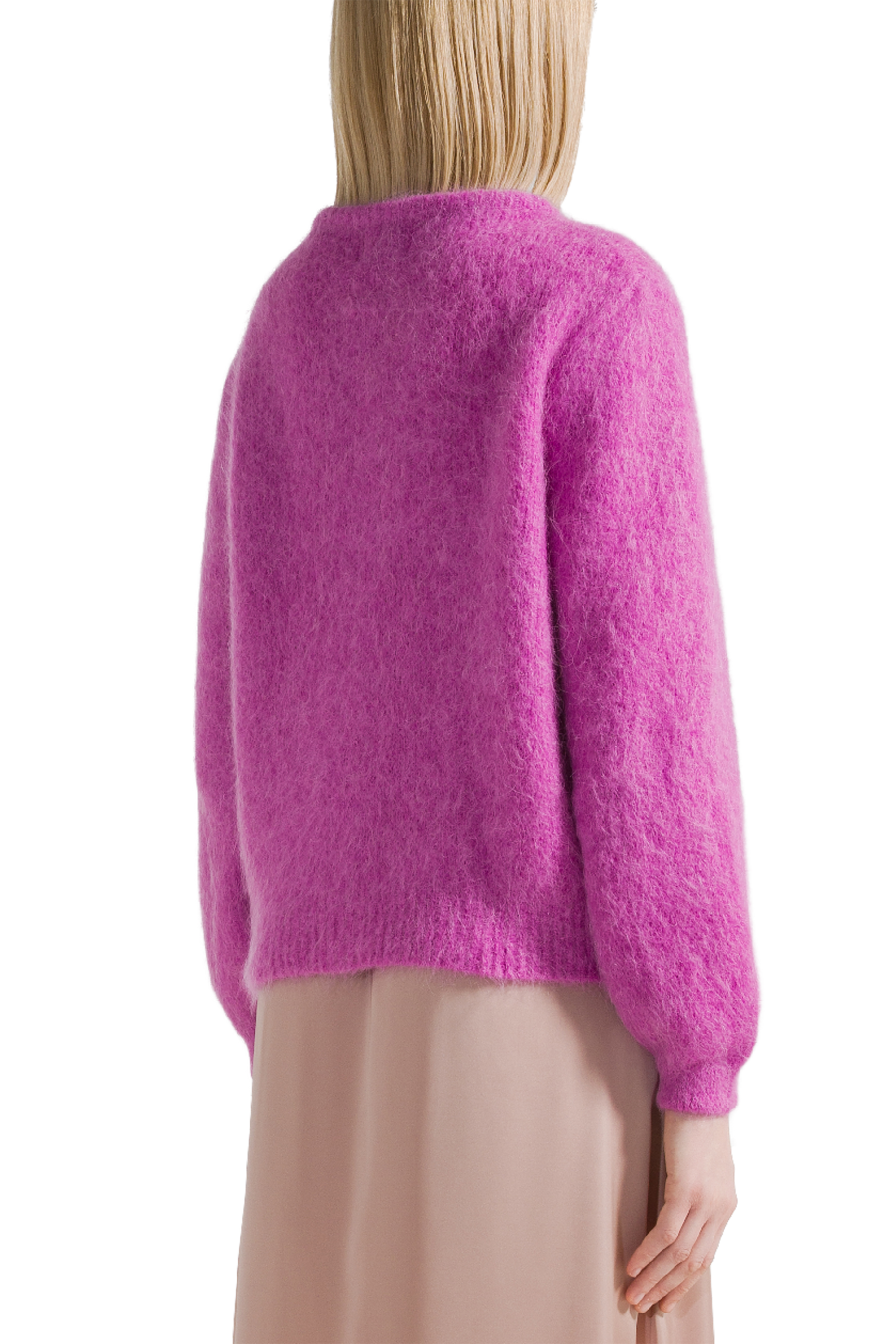 Susan Alpaca Cardigan Pearly Purple