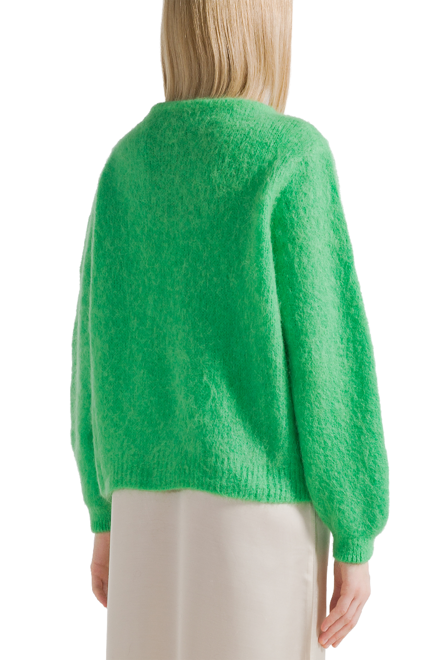 Susan Alpaca Cardigan Bright Green