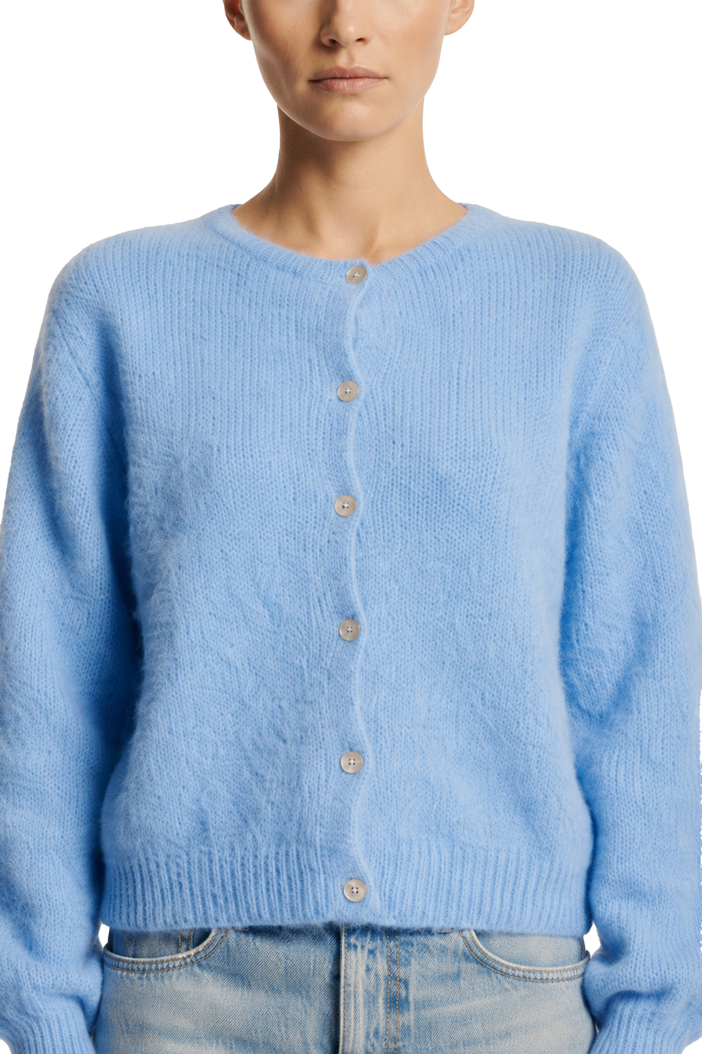 Susan Alpaca Cardigan Sky Blue