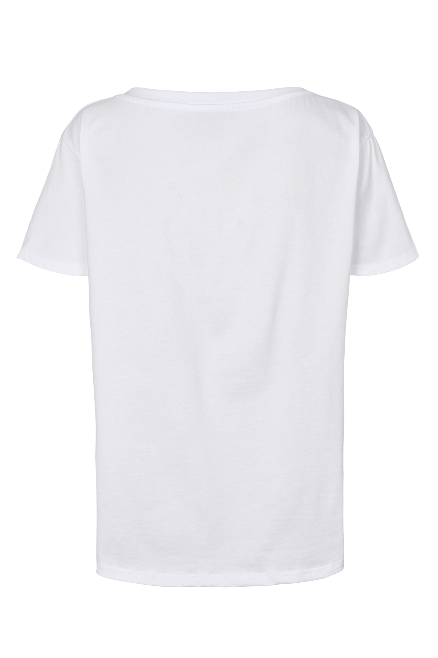T-shirt White NYC Cotton Tee W/Lilac Letters