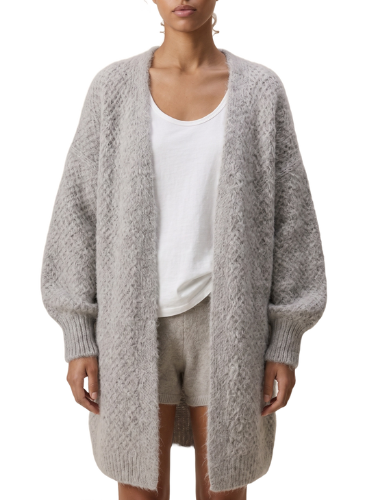 Tenna Cardigan Light Grey Model