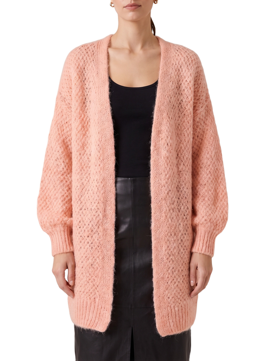 Tenna Cardigan Peach Model
