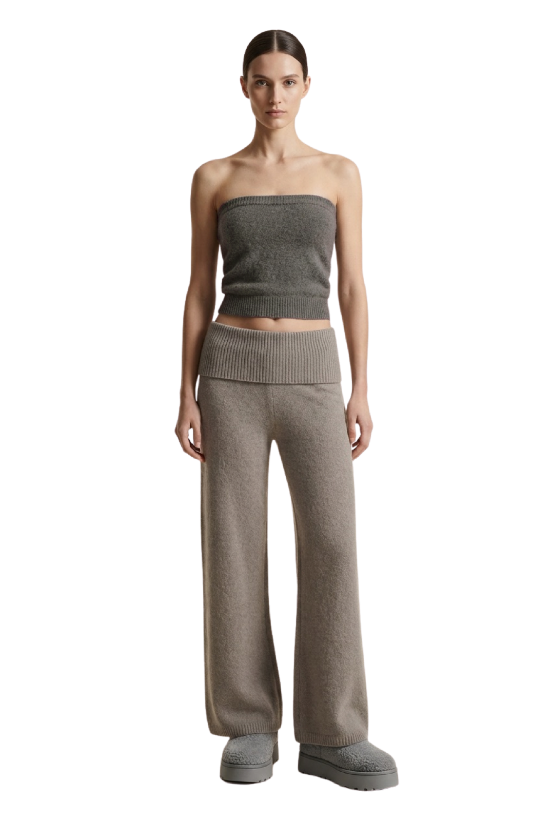 Tessi Bandeau Alpaca Top Dark Taupe