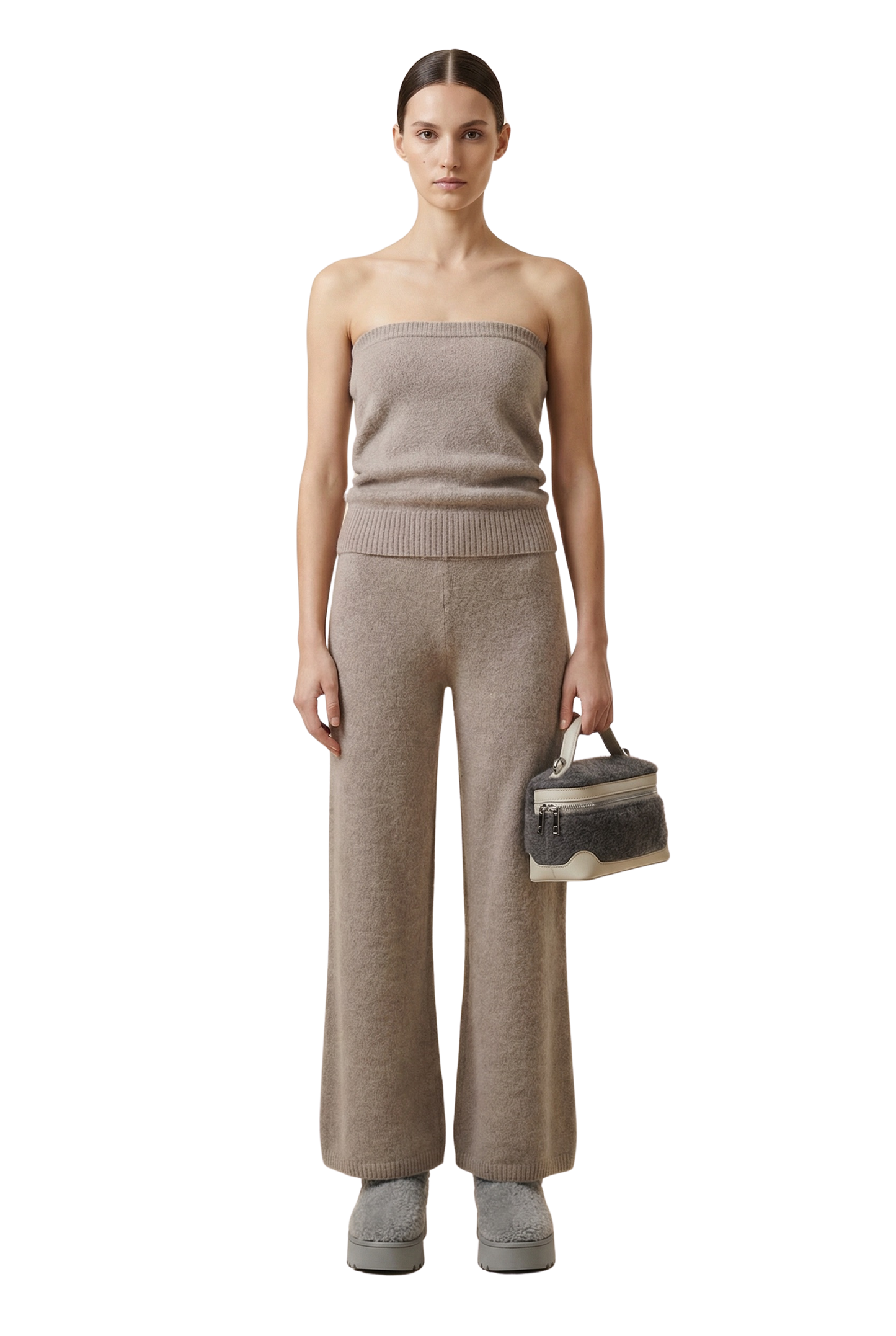 Tessi Bandeau Alpaca Top Light Taupe