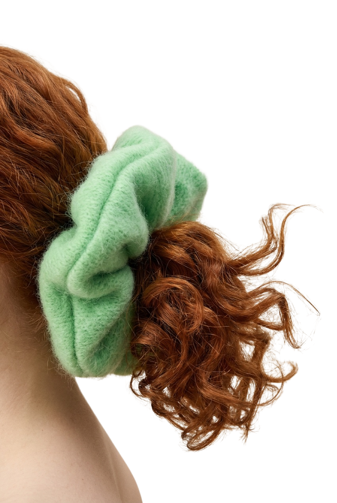 Tullah Knit Scrunchie Light Green