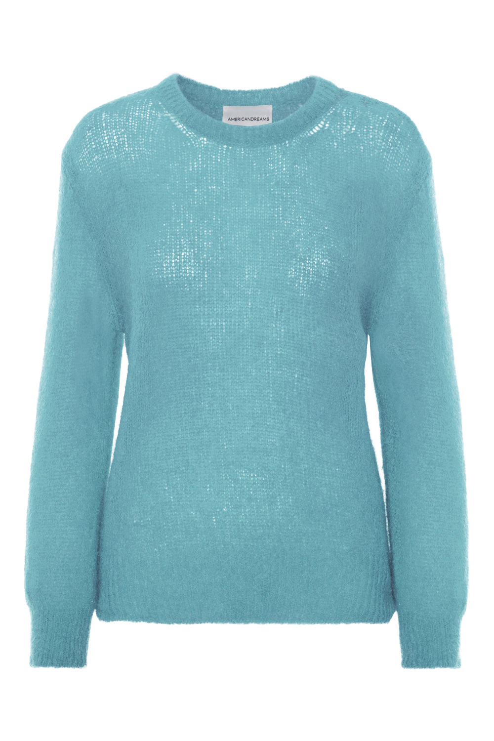 Ulla O Neck Knit Pullover Turquoise