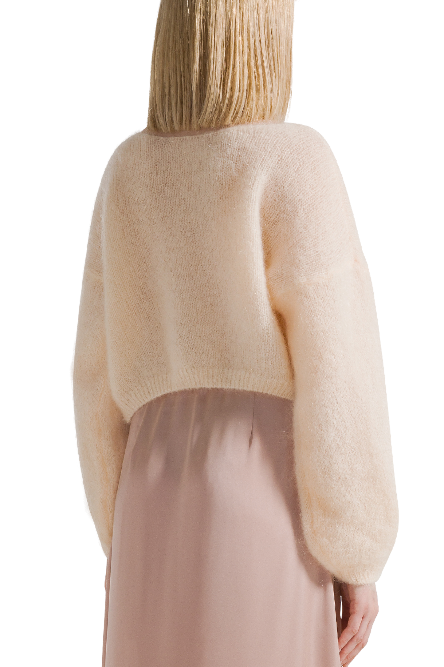 Cornelia Cropped Cardigan Almond