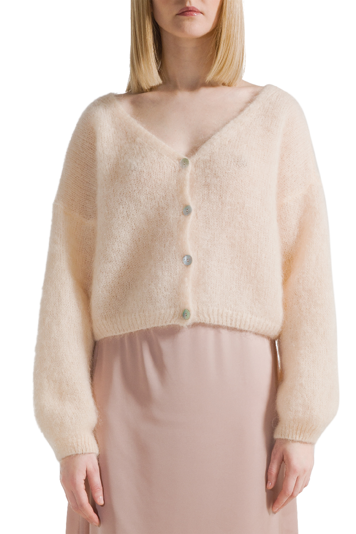 Cornelia Cropped Cardigan Almond