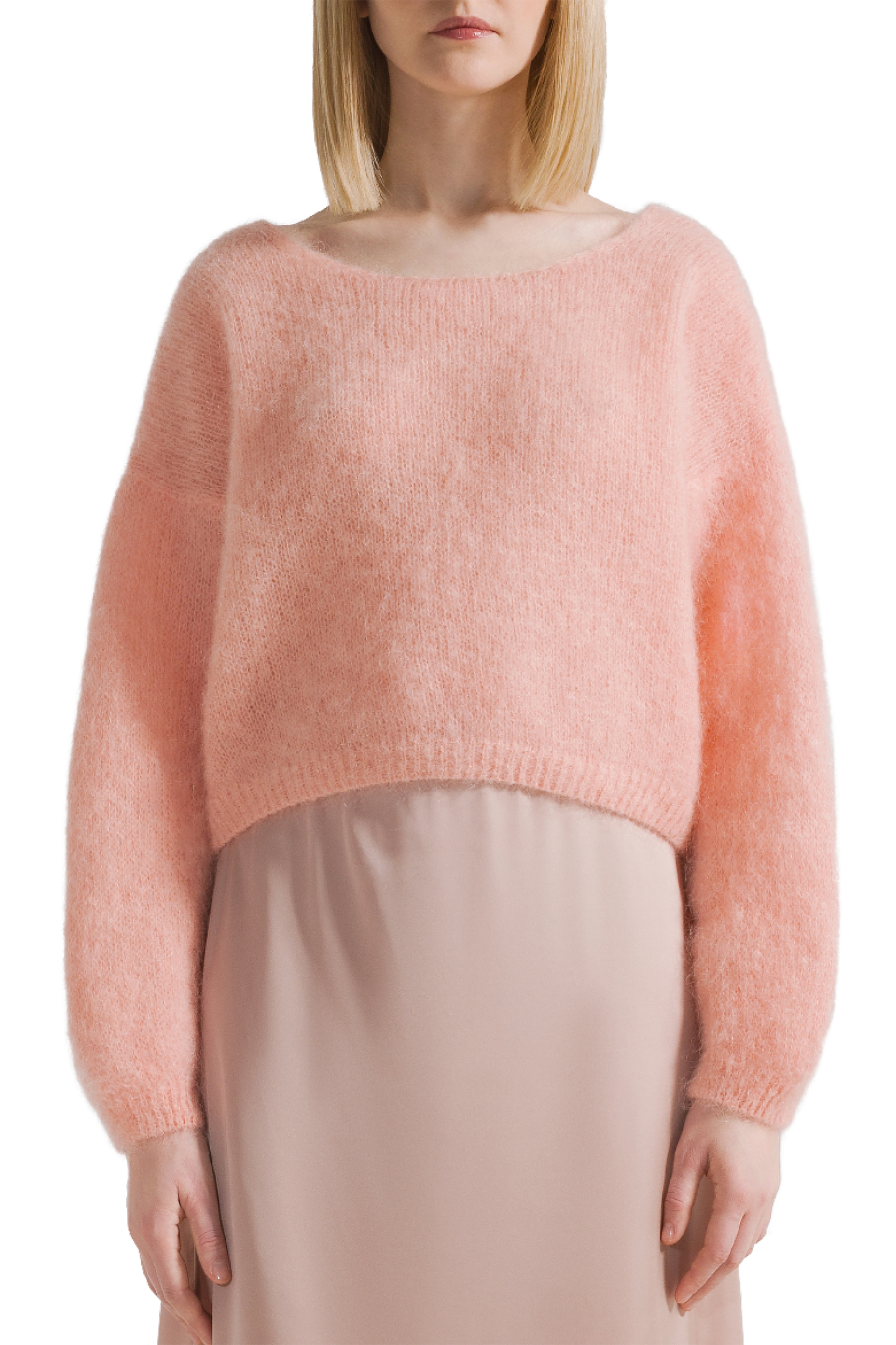 Cornelia Cropped Cardigan Peach