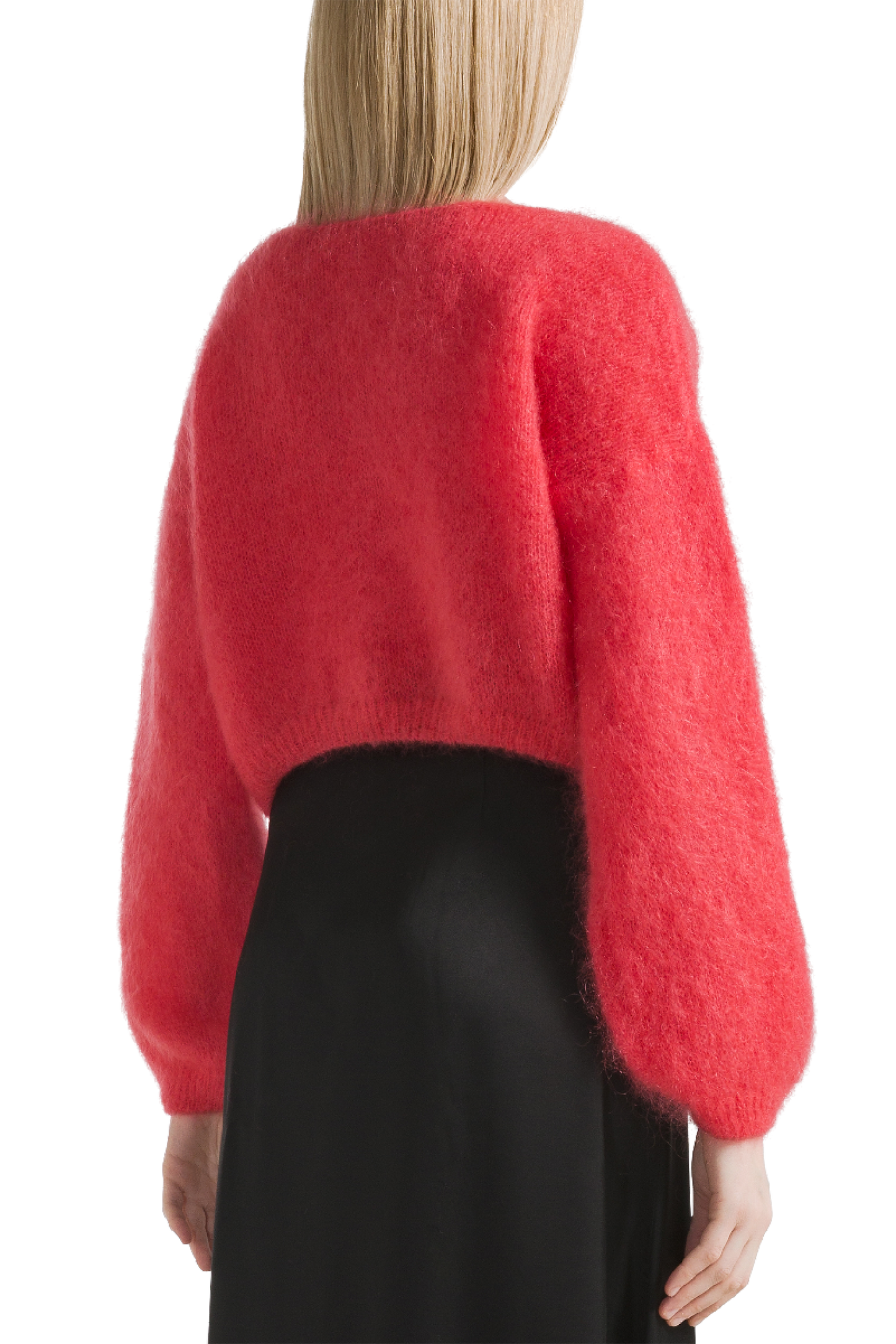 Cornelia Cropped Cardigan Lipstick Red