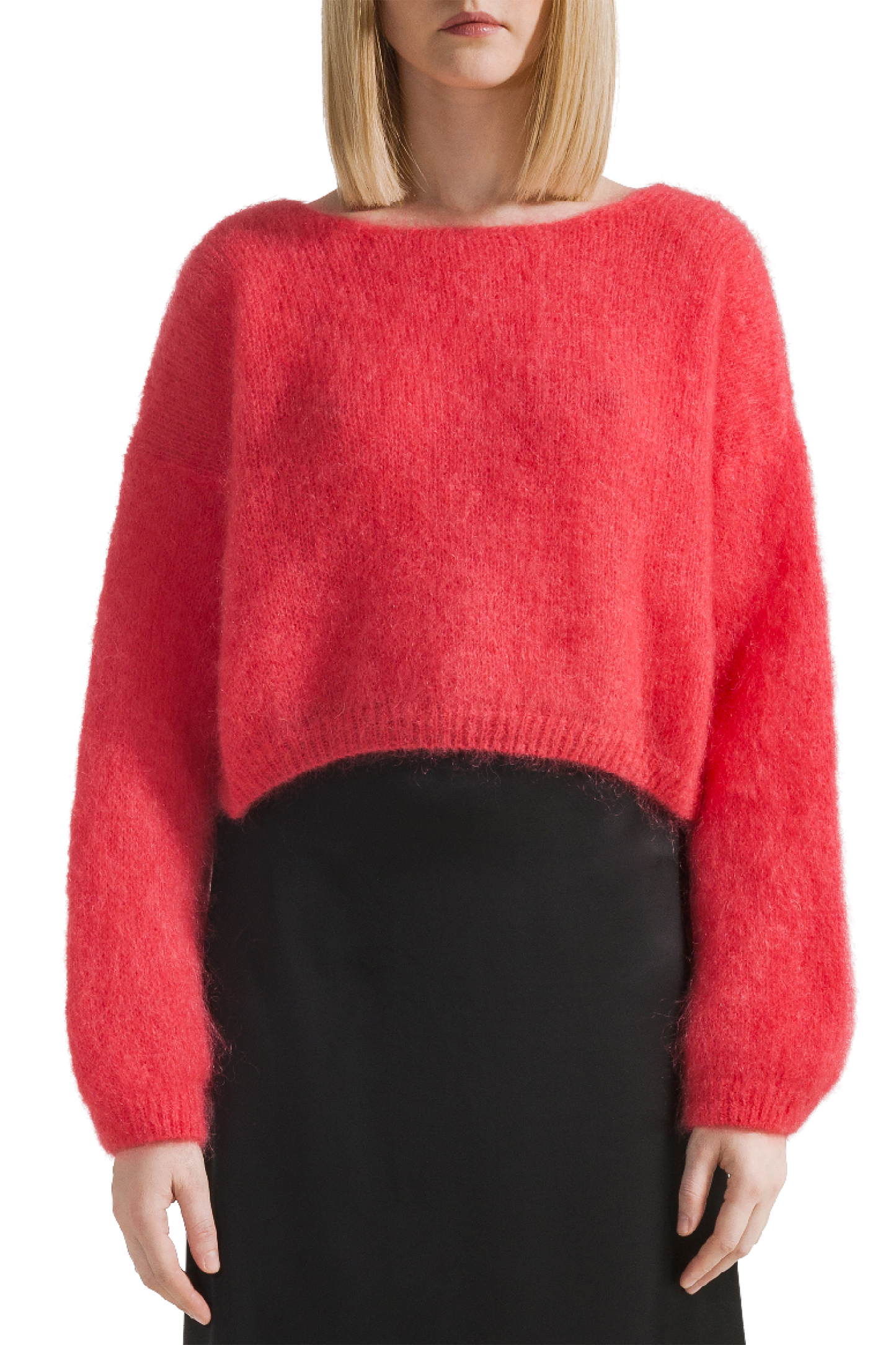 Cornelia Cropped Cardigan Lipstick Red