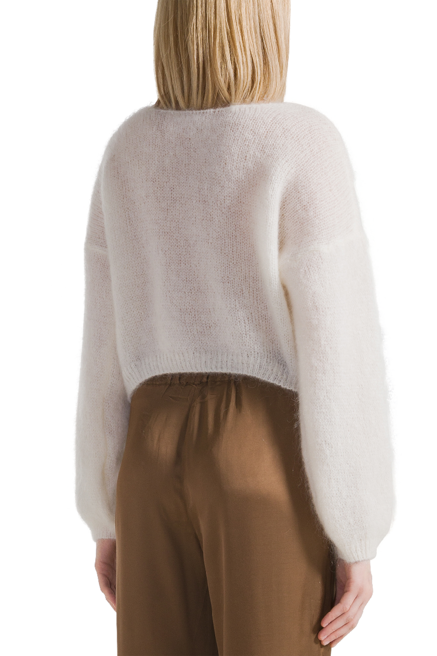 Cornelia Cropped Cardigan White