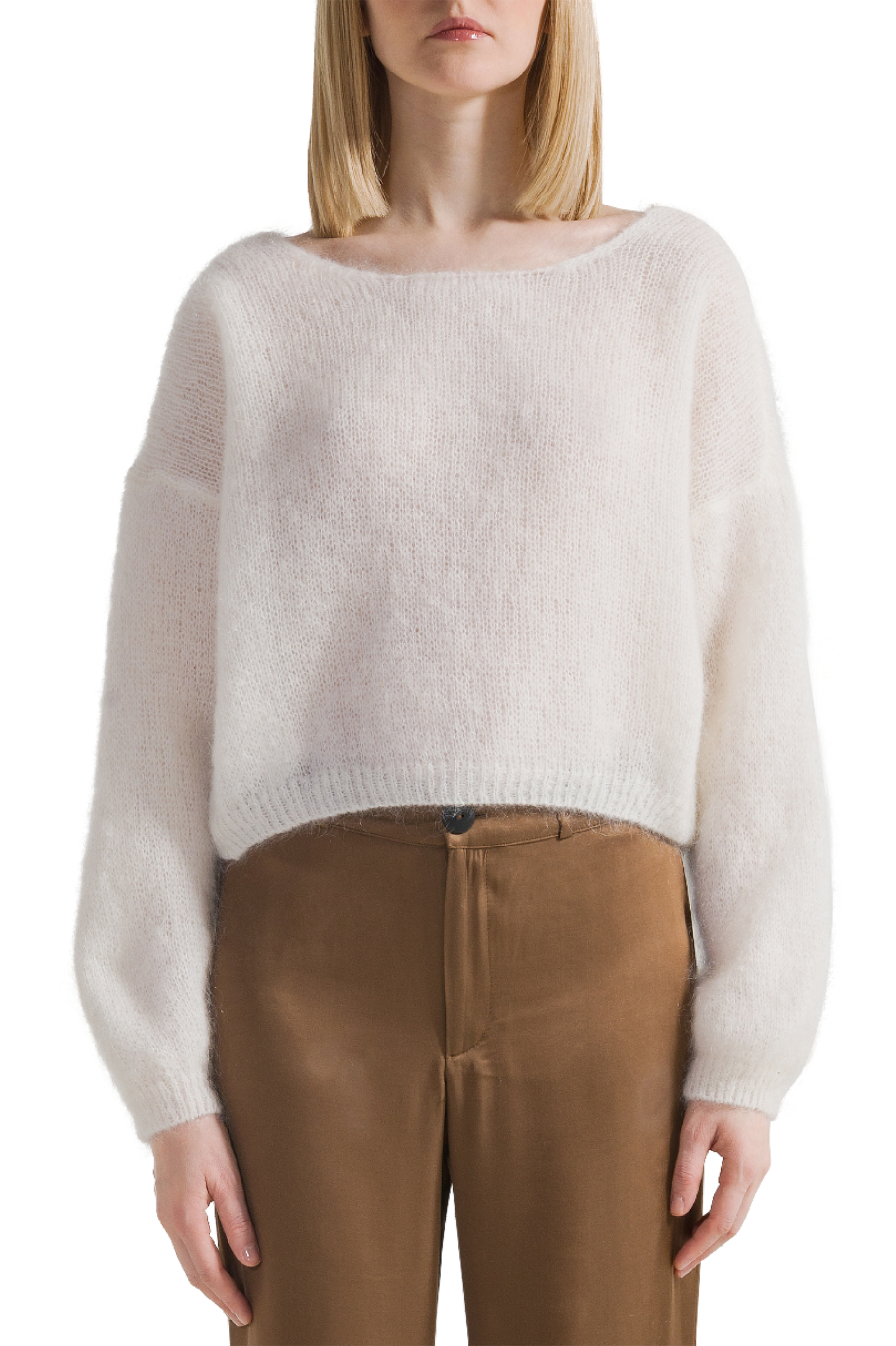 Cornelia Cropped Cardigan White