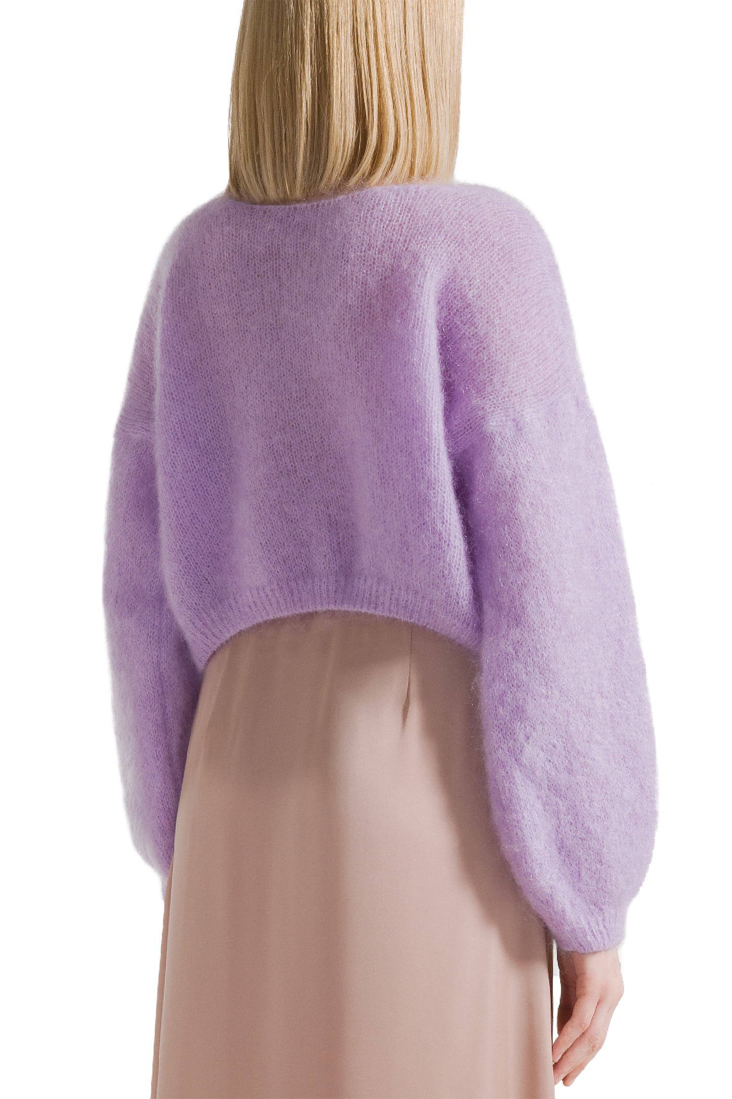 Cornelia Cropped Cardigan Light Purple