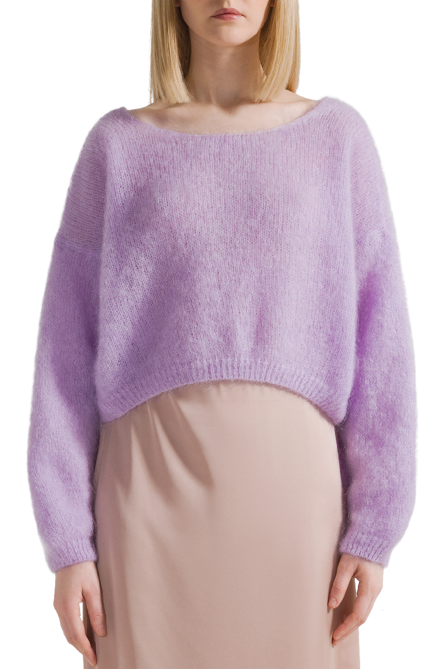 Cornelia Cropped Cardigan Light Purple