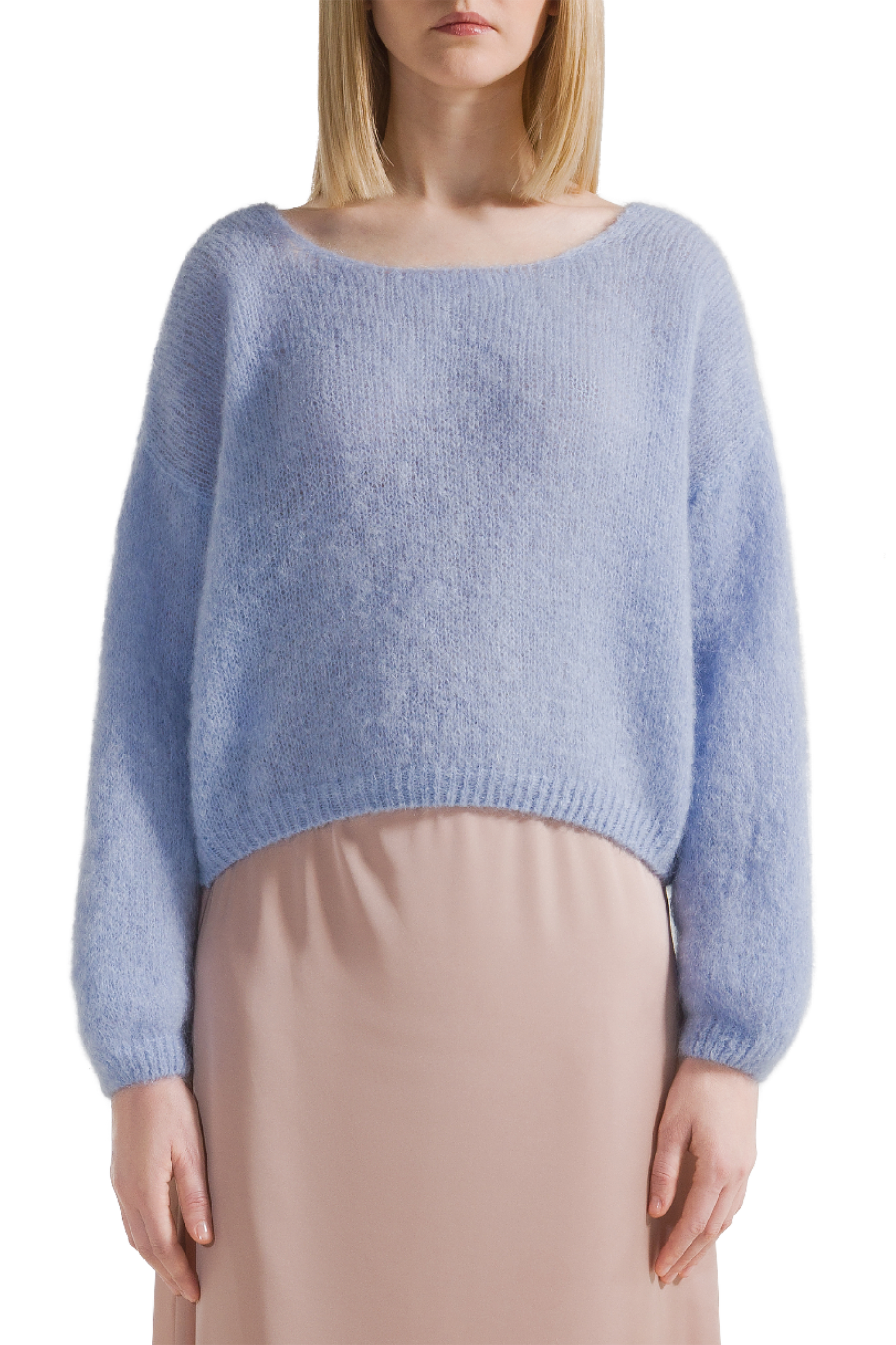 Cornelia Cropped Cardigan Light Blue