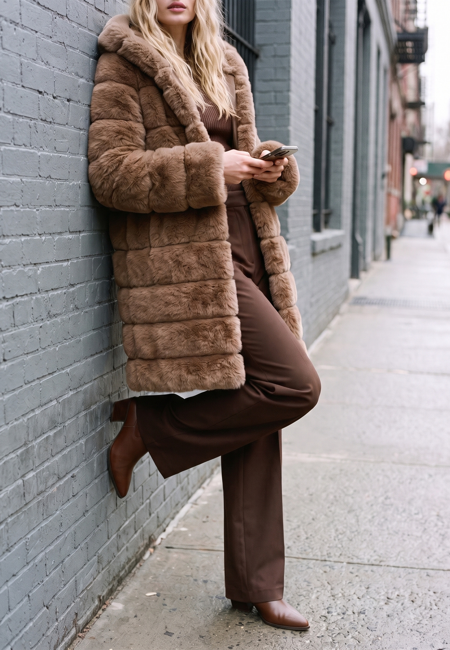 Blake Long Medium Brown Model 06