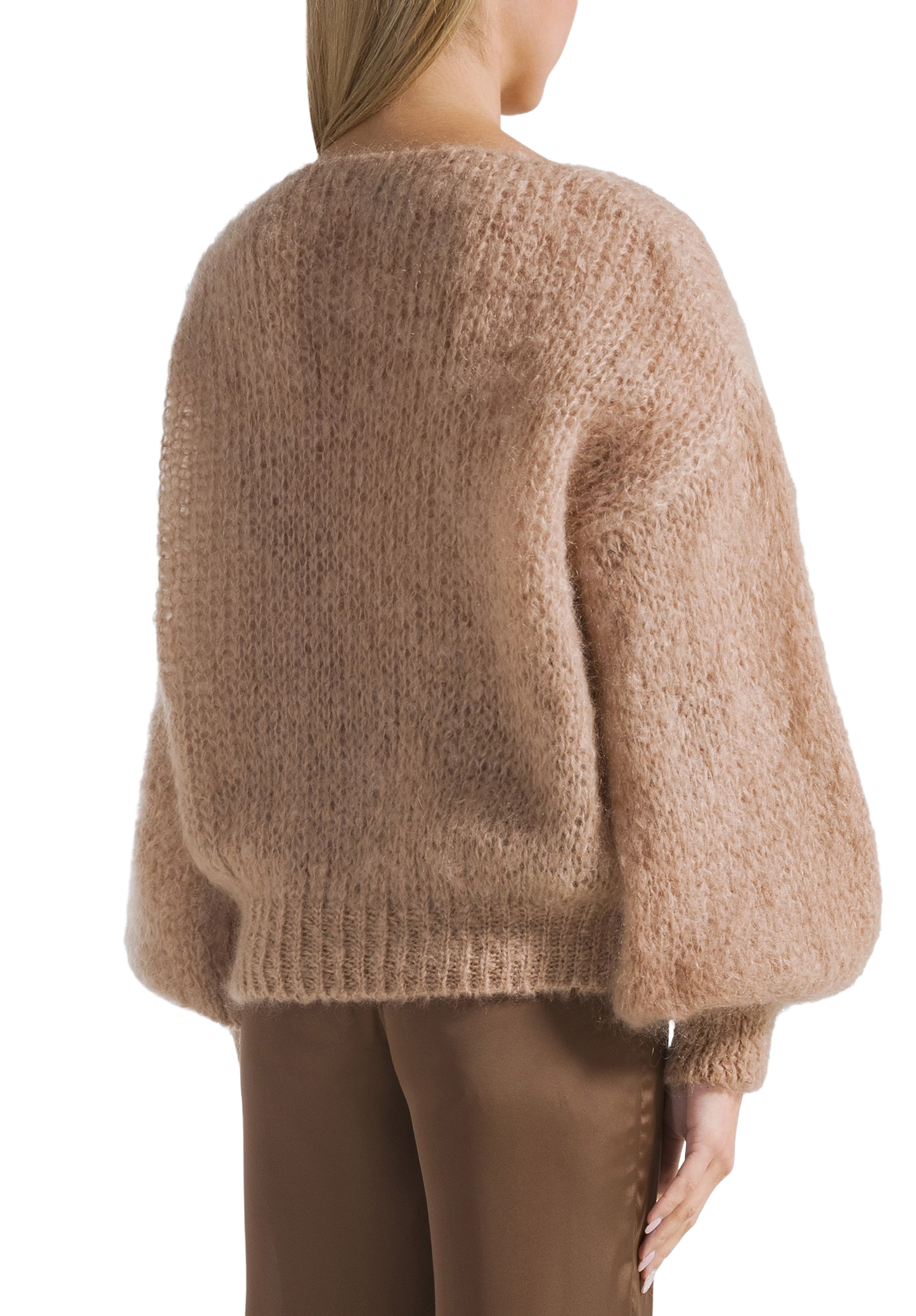 Milana LS Mohair Knit Medium Brown