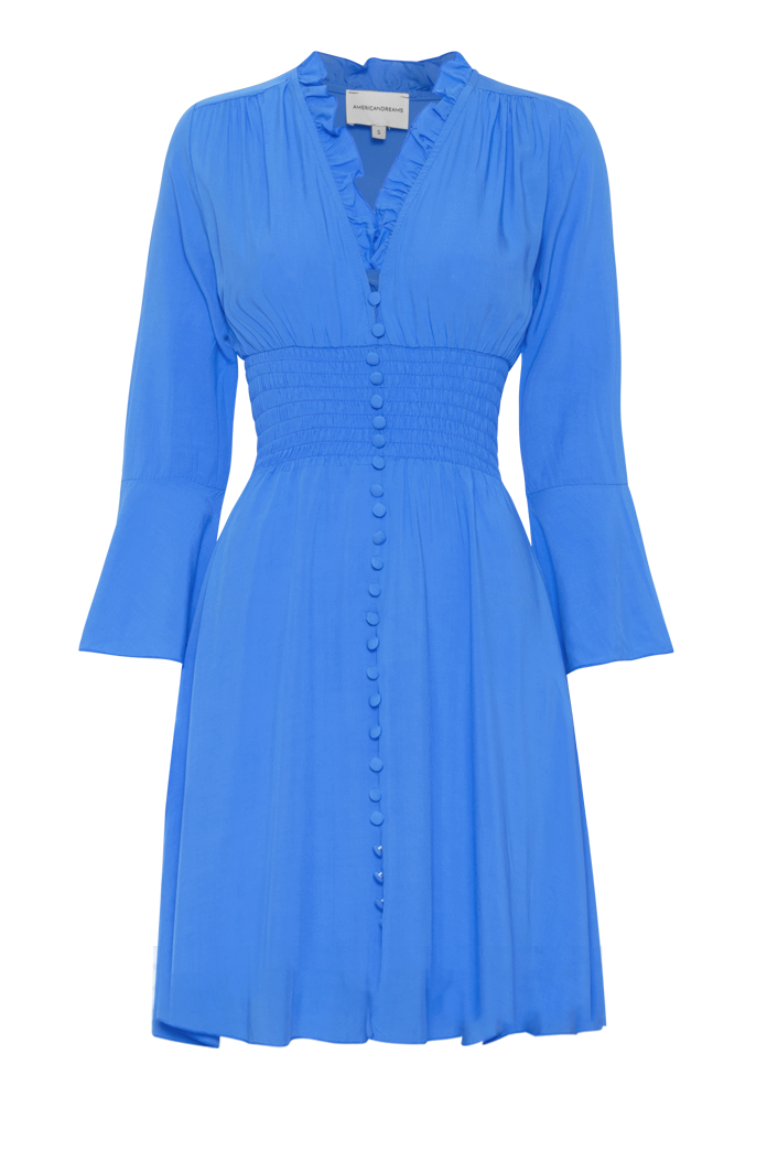 Sally Short Dress Sky Blue Solid