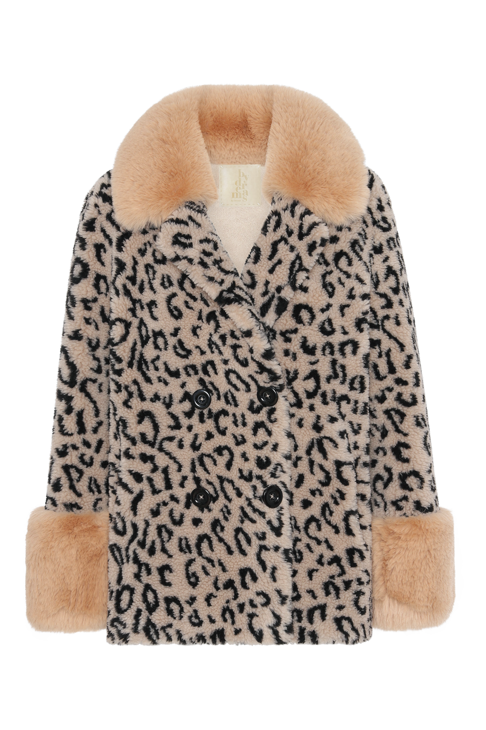 Fiona Short Wool Coat Animal Printed