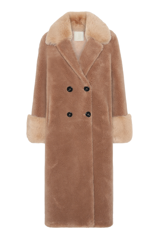 Fiona Long Wool Coat Light Brown