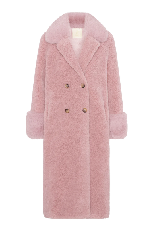 Fiona Long Wool Coat Light Pink