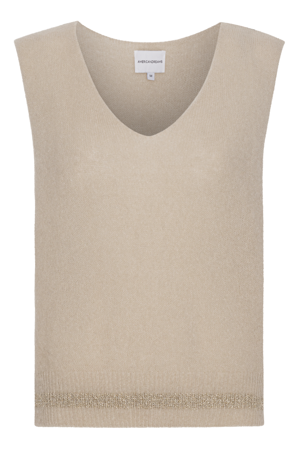 Anya V-Neck Vest Beige - Sample