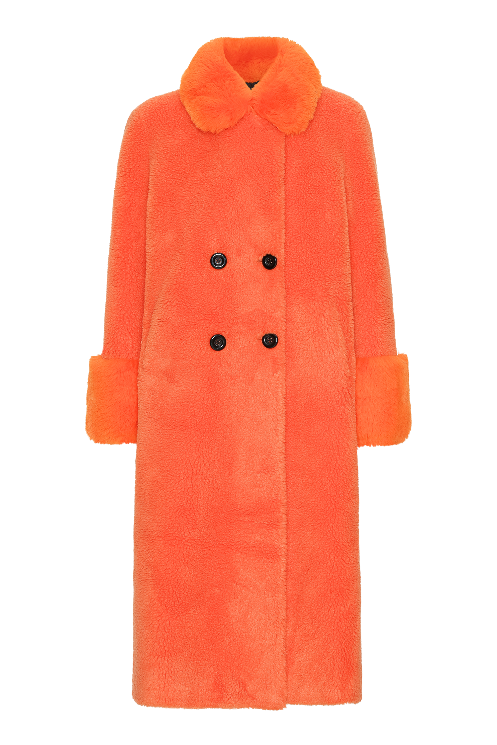 Fiona Long Wool Coat Orange