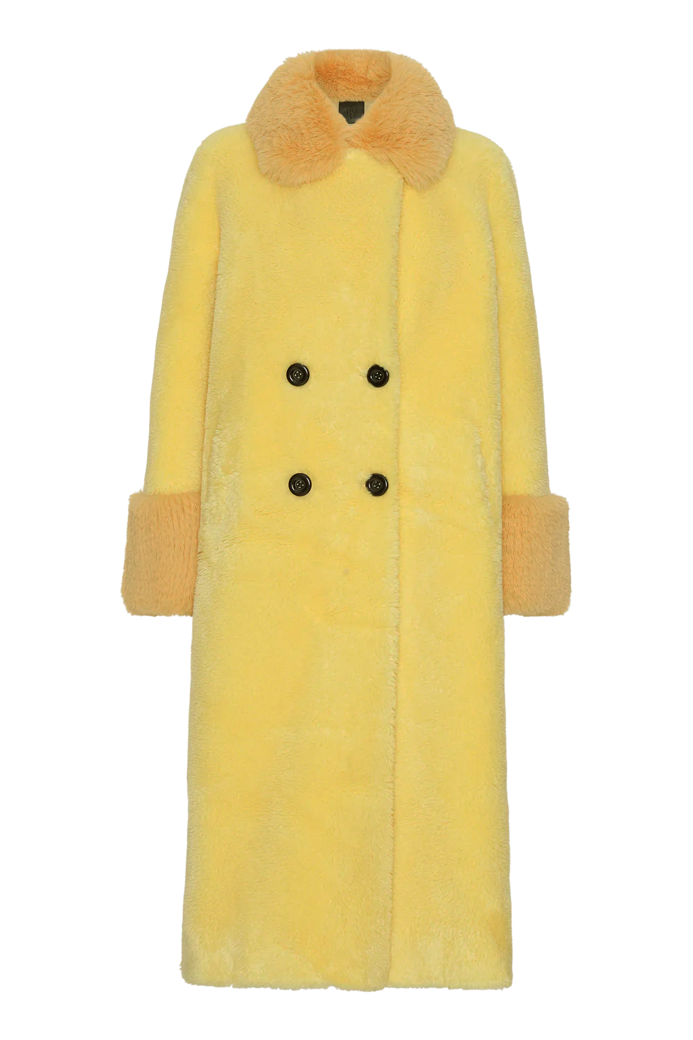 Fiona Long Wool Coat Yellow