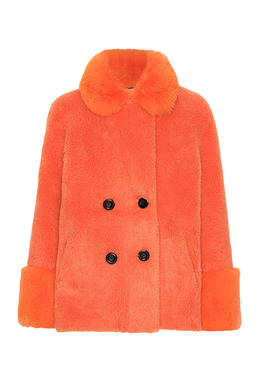 Fiona Short Wool Coat Orange